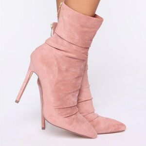 So Me Blush Suede Bootie
